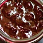 blueberry compote in glass jar