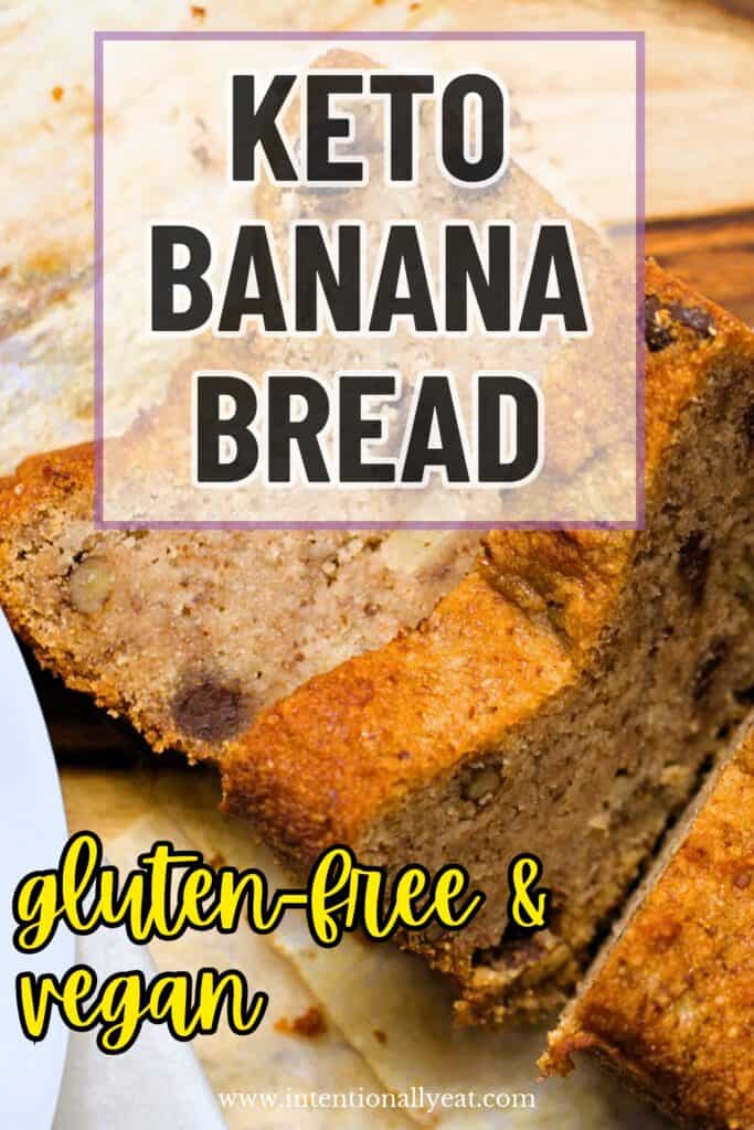how to make keto banana bread pin for pinterest