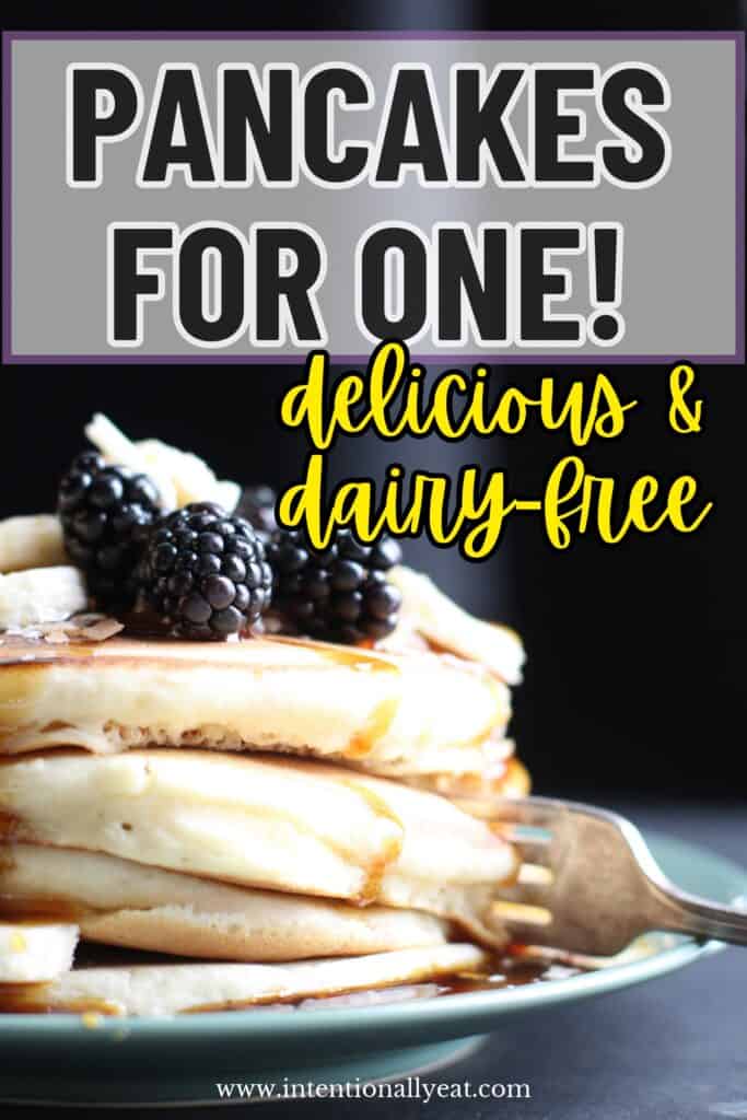 pancake recipe for one no milk no egg pin for pinterest