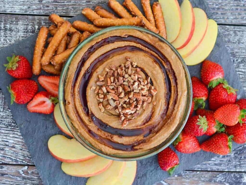 snickerdoodle hummus dairy free dip