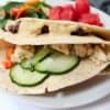 hummus wrap on a plate