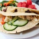 hummus wrap on a plate