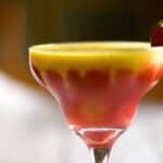 tropical smoothie in a glass