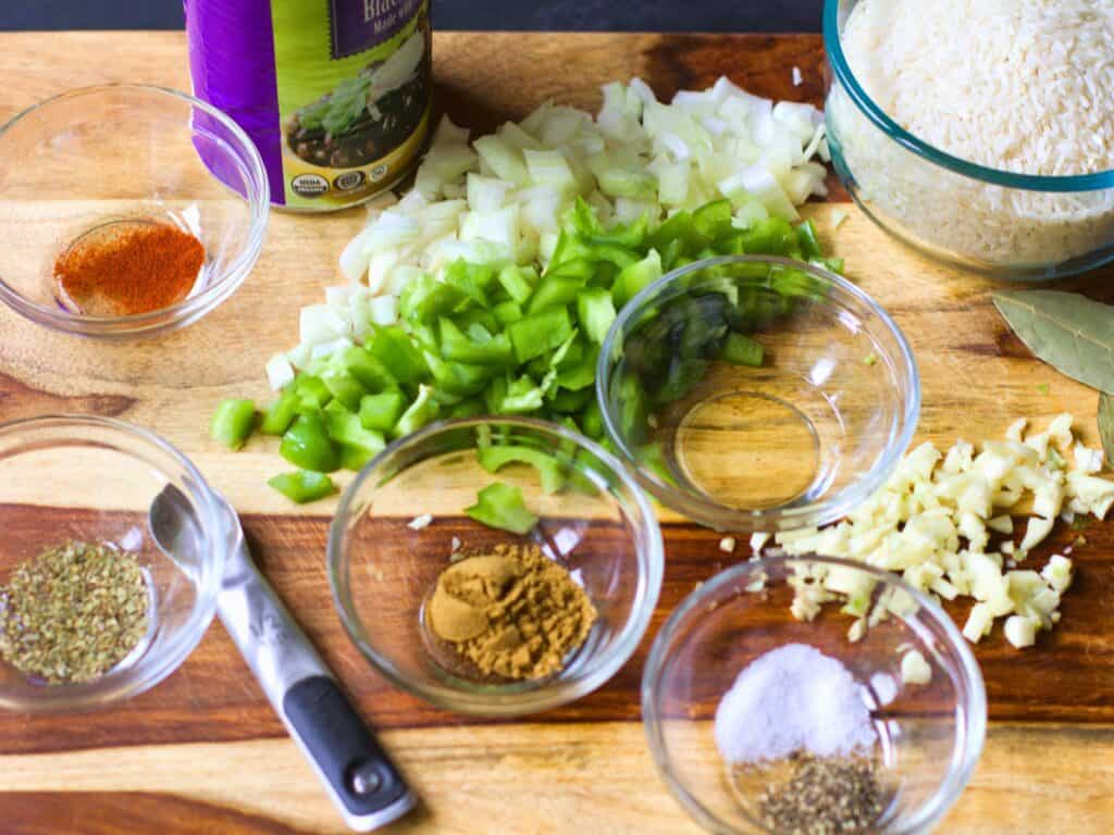 ingredients for arroz moros