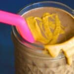 chocolate protein shake with peanut butter