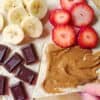 tortilla wrap with peanut butter and fruit