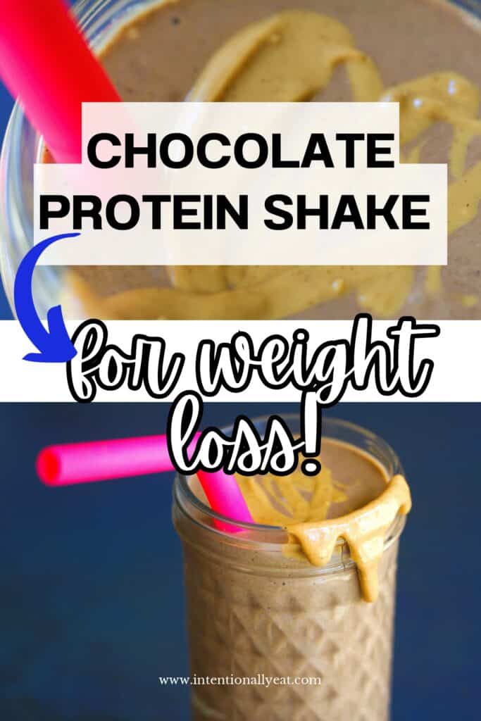 best chocolate protein shake for weight loss pin for pinterest