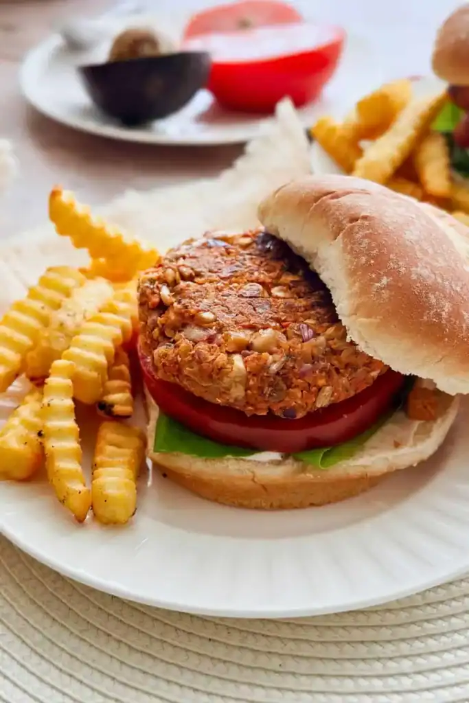 vegan chickpea burger