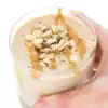 a vegan shake held in a hand