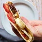 vegan banana dessert wrap