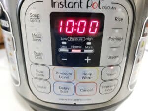 an Instant Pot with 10 hours on the timer