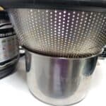 a colander on top of an instant pot insert