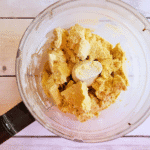tofu crumbled into a food processor