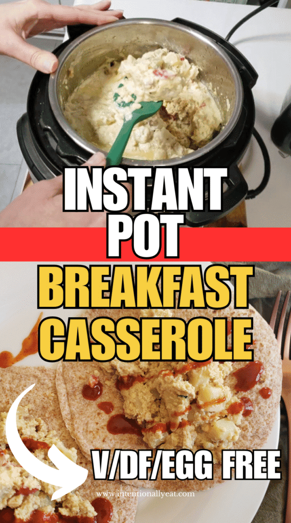 instant pot breakfast casserole pin for pinterest