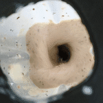vanilla shake being blended