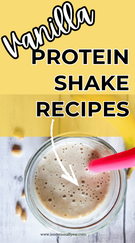vanilla protein shake for weight loss pin for pinterest