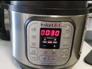 instant pot with 30 minutes on it